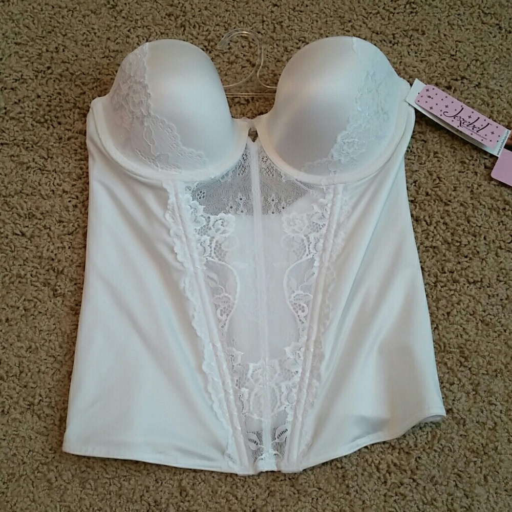 Jezebel Ivory Lace Bustier Bra